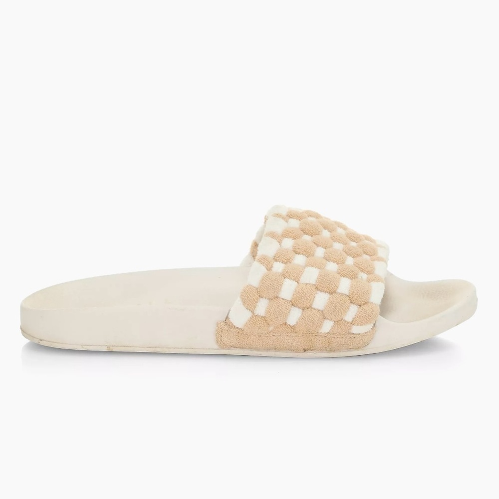 NIB Loeffler Randall Women’s Woven Terry Pool Slides in size 6.5